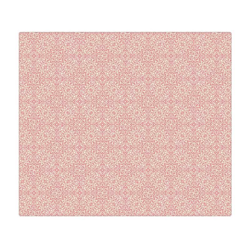Banjado Herdabdeckplatte Glas 1 Teilig 60x52CM Schneidebrett Herdabdeckung Mit Motiv Rosa Arabesque von Banjado