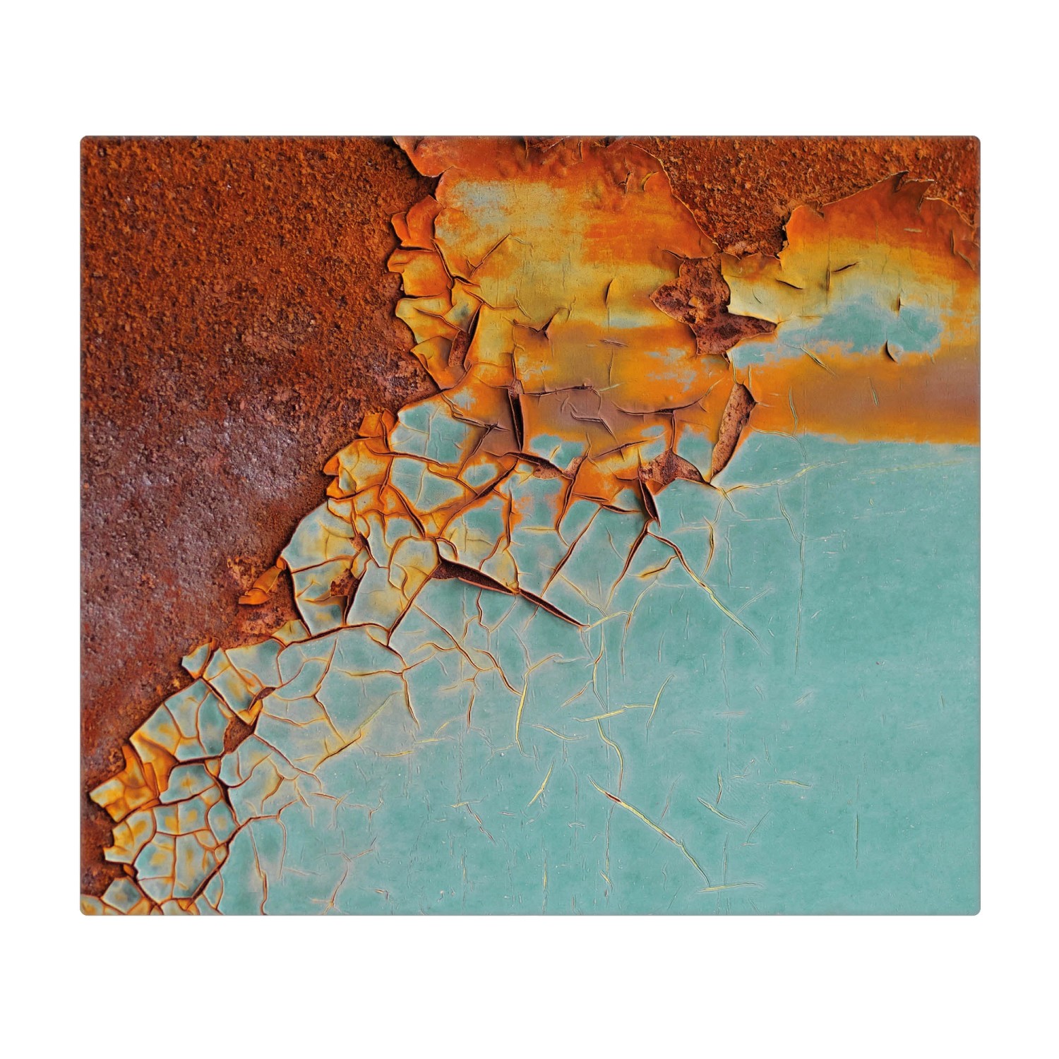 Banjado Herdabdeckplatte Glas 1 Teilig 60x52CM Schneidebrett Herdabdeckung Mit Motiv Rost Und Blau von Banjado