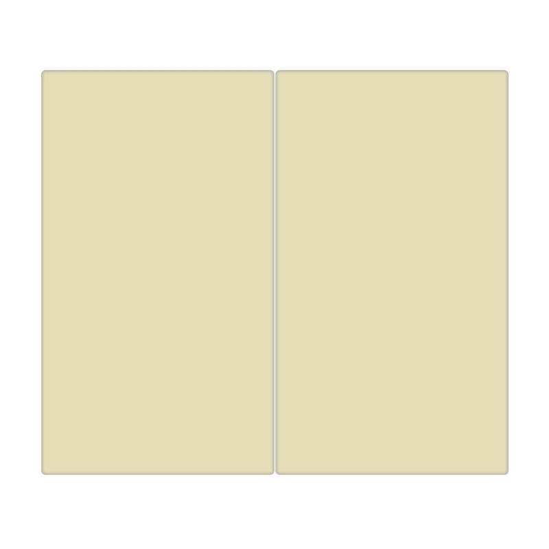 Banjado Herdabdeckplatte Glas 2 Teilig Je 30x52CM Schneidebrett Herdabdeckung Mit Motiv Beige von Banjado