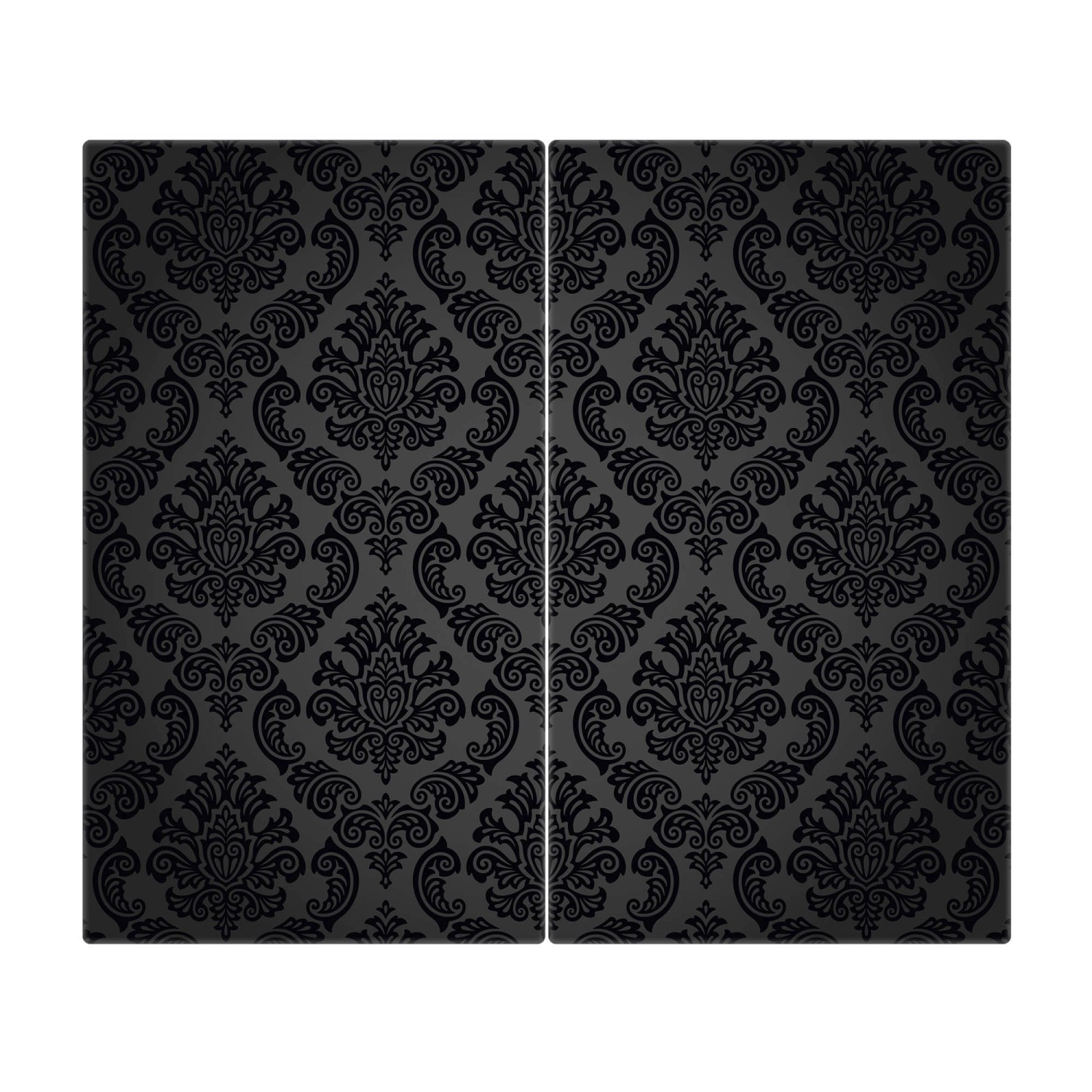 Banjado Herdabdeckplatte Glas 2 Teilig Je 30x52CM Schneidebrett Herdabdeckung Mit Motiv Black Deluxe von Banjado