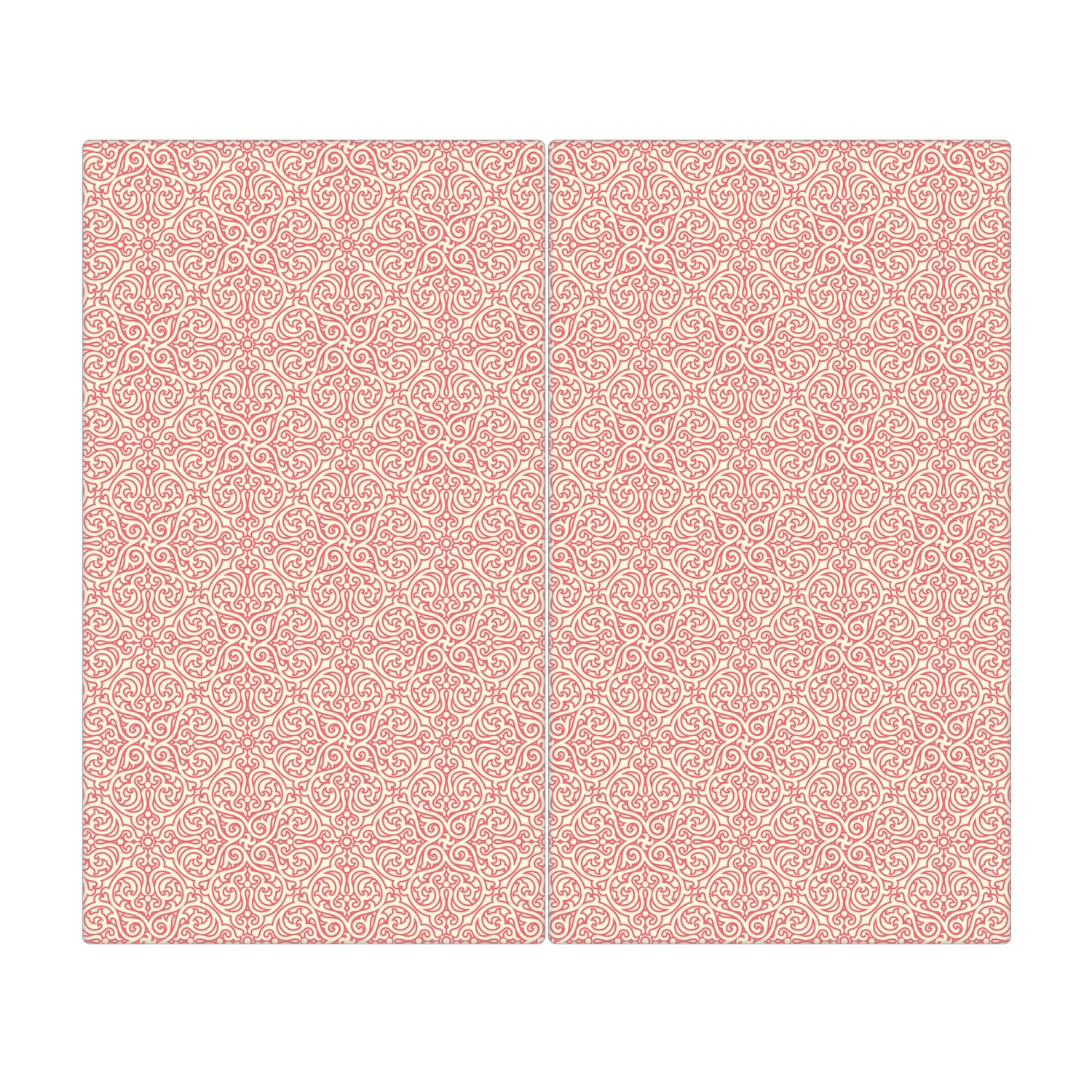 Banjado Herdabdeckplatte Glas 2 Teilig Je 30x52CM Schneidebrett Herdabdeckung Mit Motiv Rosa Arabesque Banjado Herdabdeckplatte Glas 2 Teilig Je 30x52CM Schneidebrett Herdabdeckung Mit Motiv Rosa Arabesque von Banjado
