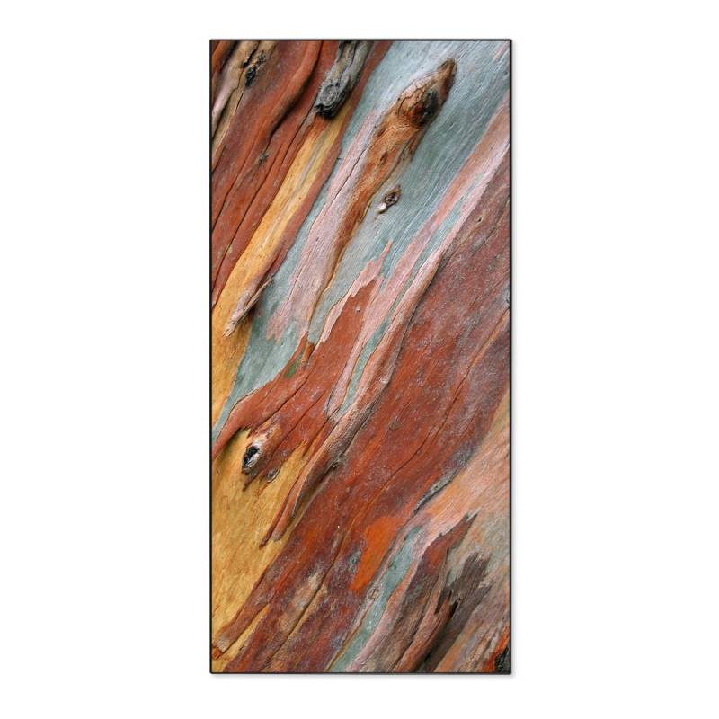 Banjado Magnettafel 37x78cm Magnetwand  Schwarz Aus Metall Magnetpinnwand Pinnwand Inkl. 4 Magnete Motiv Coloured Wood von Banjado