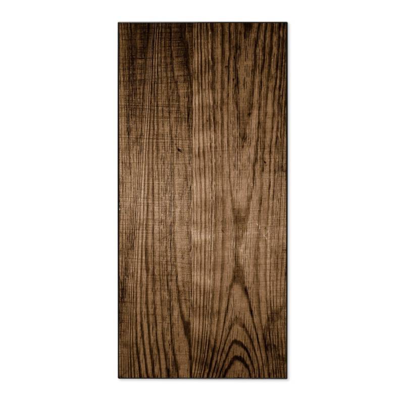 Banjado Magnettafel 37x78cm Magnetwand  Schwarz Aus Metall Magnetpinnwand Pinnwand Inkl. 4 Magnete Motiv Maserung Dunkel von Banjado