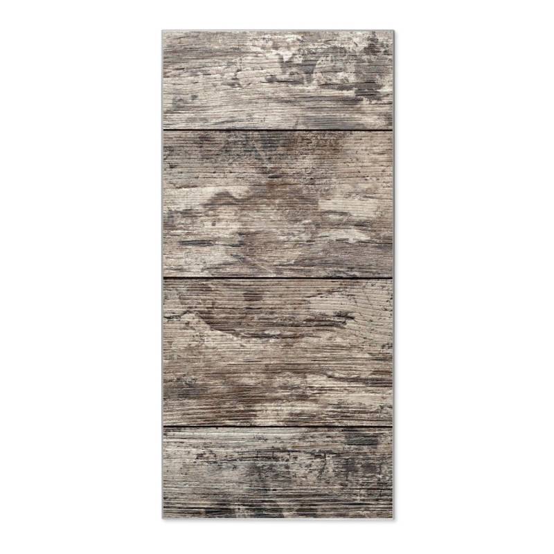 Banjado Magnettafel 37x78cm Magnetwand  Silber Aus Metall Magnetpinnwand Pinnwand Inkl. 4 Magnete Motiv Alte Planken von Banjado