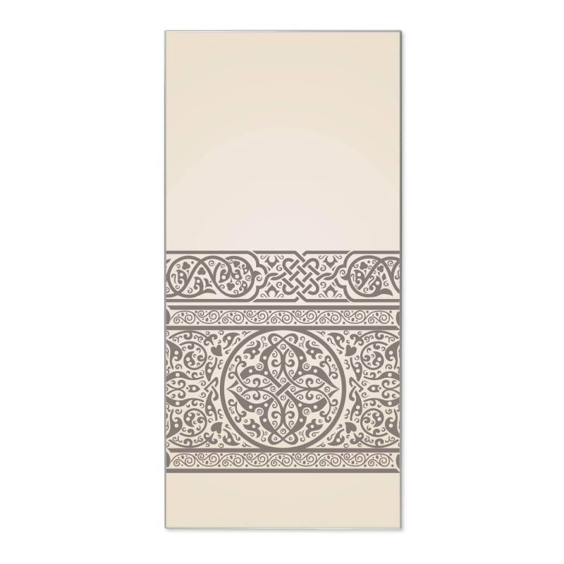 Banjado Magnettafel 37x78cm Magnetwand  Silber Aus Metall Magnetpinnwand Pinnwand Inkl. 4 Magnete Motiv Keltischer Knoten von Banjado