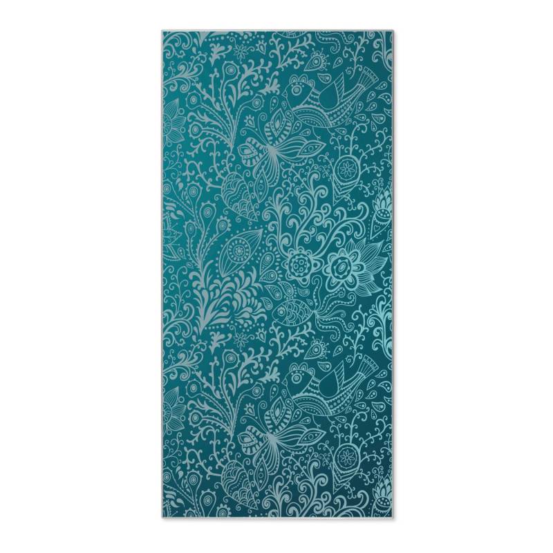 Banjado Magnettafel 37x78cm Magnetwand  Silber Aus Metall Magnetpinnwand Pinnwand Inkl. 4 Magnete Motiv Mandala Landschaft von Banjado