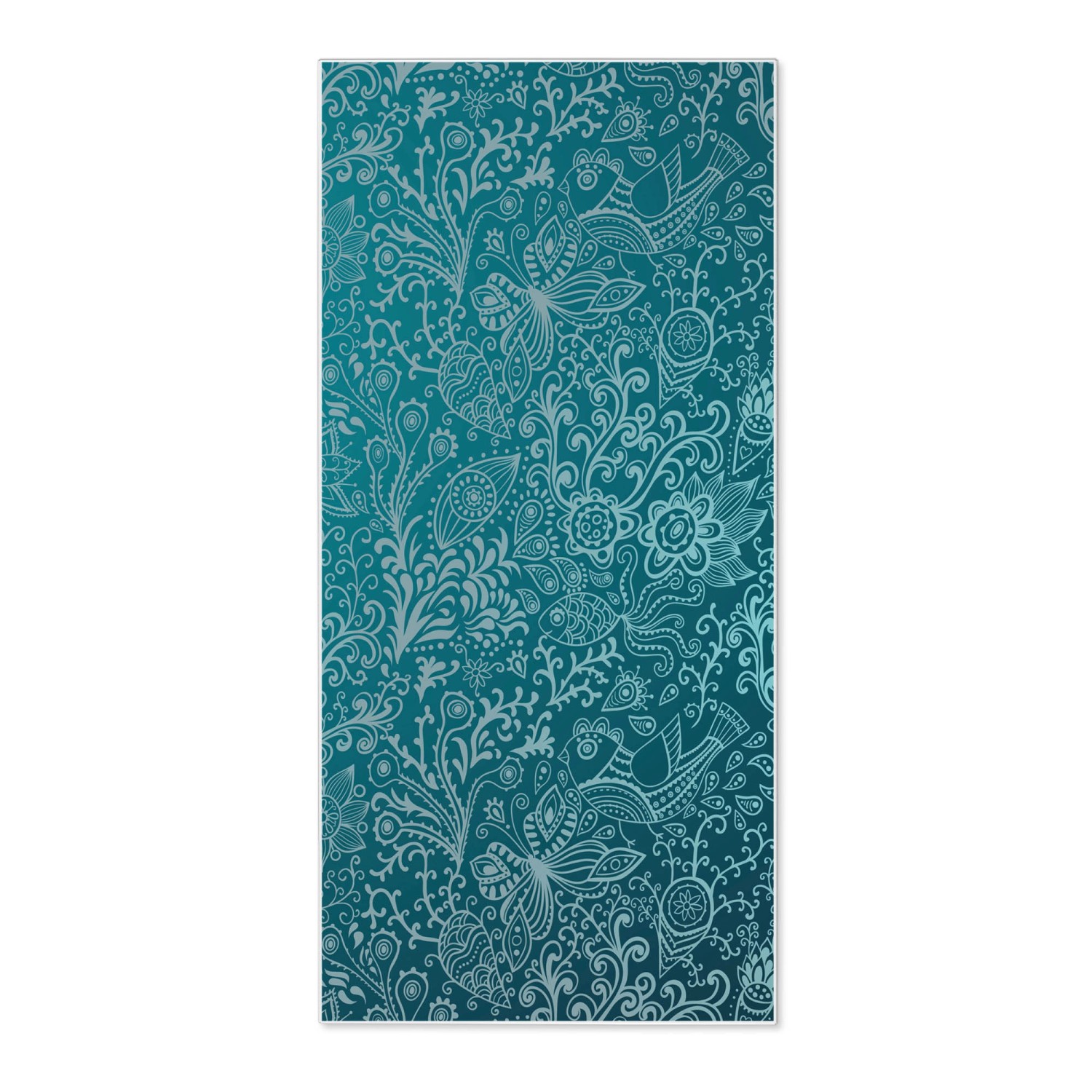 Banjado Magnettafel 37x78cm Magnetwand  Weiß Aus Metall Magnetpinnwand Pinnwand Inkl. 4 Magnete Motiv Mandala Landschaft von Banjado