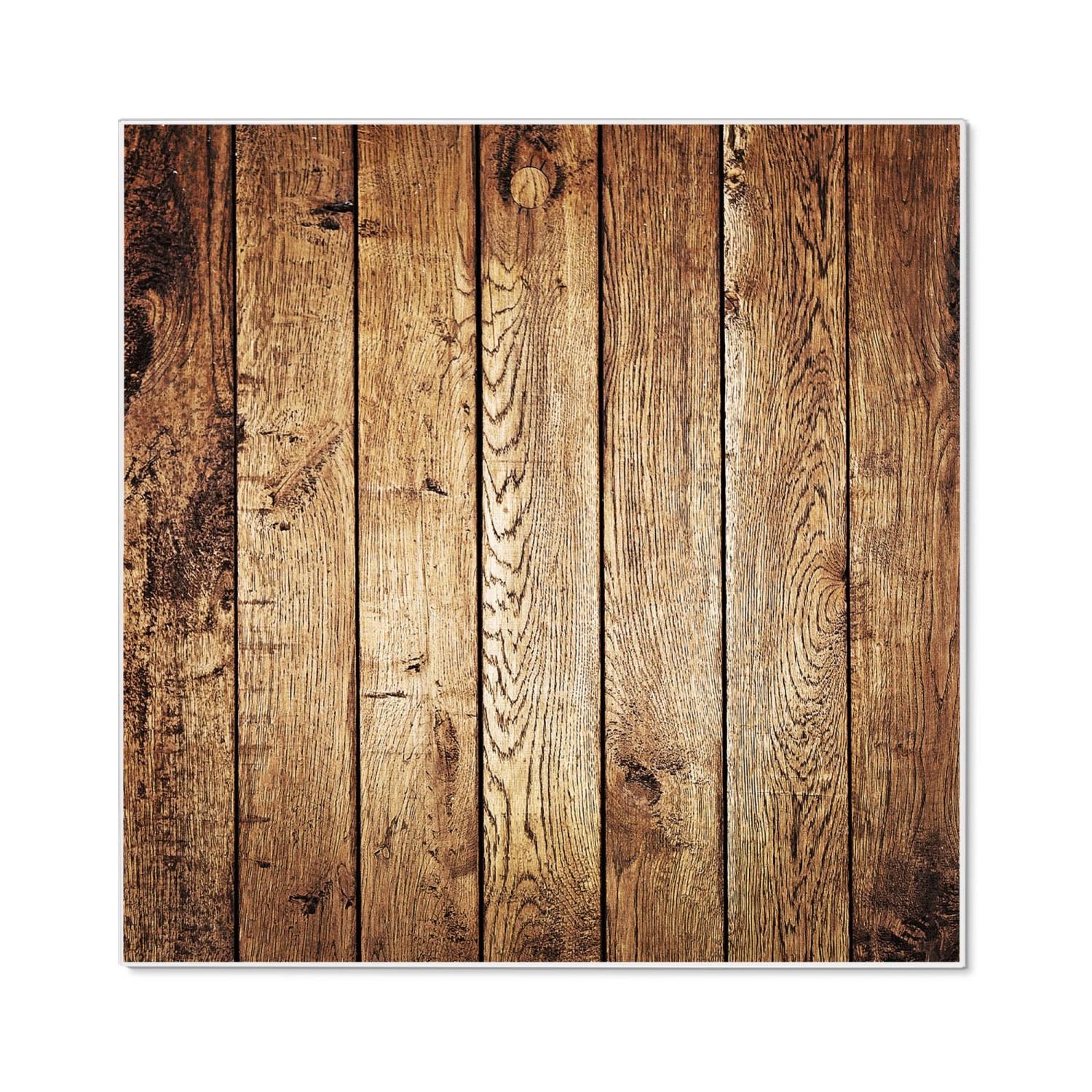 Banjado Magnettafel 50x50cm Magnetwand Weiß Aus Metall Magnetpinnwand Pinnwand Inkl. 4 Magnete Motiv Geöltes Holz von Banjado