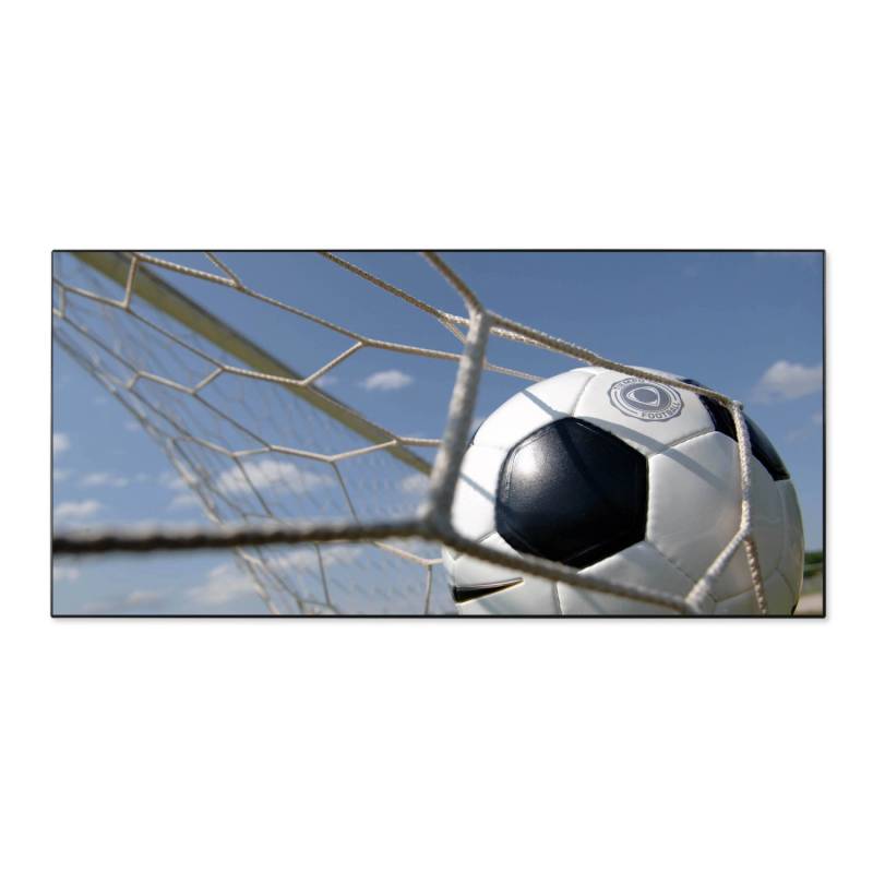 Banjado Magnettafel 78x37cm Magnetwand  Schwarz Aus Metall Magnetpinnwand Pinnwand Inkl. 4 Magnete Motiv Fußball von Banjado