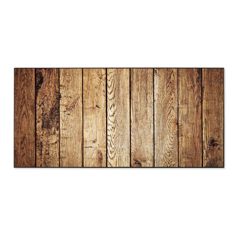 Banjado Magnettafel 78x37cm Magnetwand  Schwarz Aus Metall Magnetpinnwand Pinnwand Inkl. 4 Magnete Motiv Geöltes Holz von Banjado