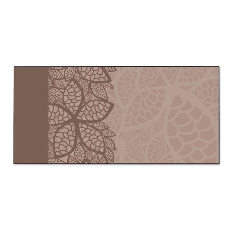 Banjado Magnettafel 78x37cm Magnetwand  Schwarz Aus Metall Magnetpinnwand Pinnwand Inkl. 4 Magnete Motiv Muster Blätter von Banjado