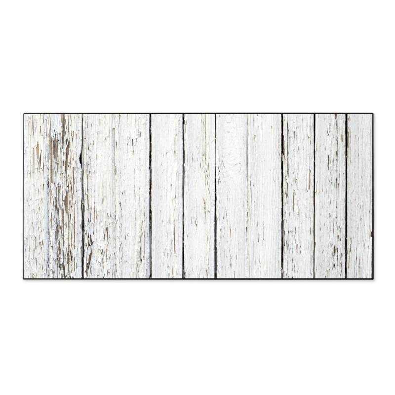 Banjado Magnettafel 78x37cm Magnetwand  Schwarz Aus Metall Magnetpinnwand Pinnwand Inkl. 4 Magnete Motiv Weißer Bretterzaun von Banjado
