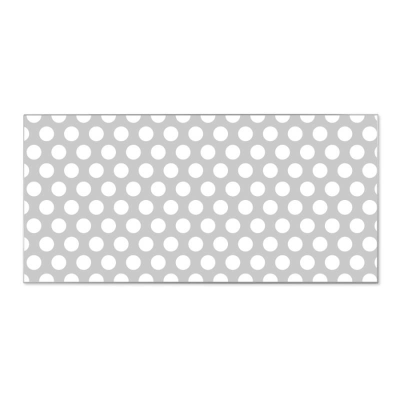 Banjado Magnettafel 78x37cm Magnetwand  Silber Aus Metall Magnetpinnwand Pinnwand Inkl. 4 Magnete Motiv Punkte Grau von Banjado