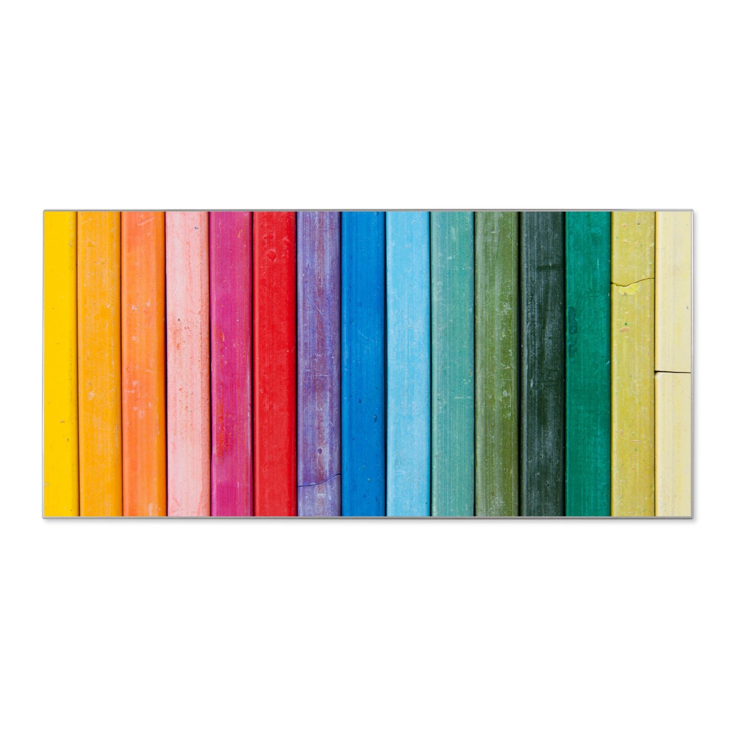 Banjado Magnettafel 78x37cm Magnetwand  Silber Aus Metall Magnetpinnwand Pinnwand Inkl. 4 Magnete Motiv Regenbogenfarben von Banjado