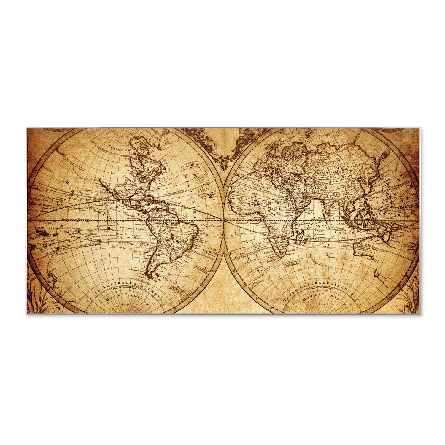 Banjado Magnettafel 78x37cm Magnetwand Silber Aus Metall Magnetpinnwand Pinnwand Inkl. 4 Magnete Motiv Sieben Weltmeere Banjado Magnettafel 78x37cm Magnetwand Silber Aus Metall Magnetpinnwand Pinnwand Inkl. 4 Magnete Motiv Sieben Weltmeere von Banjado