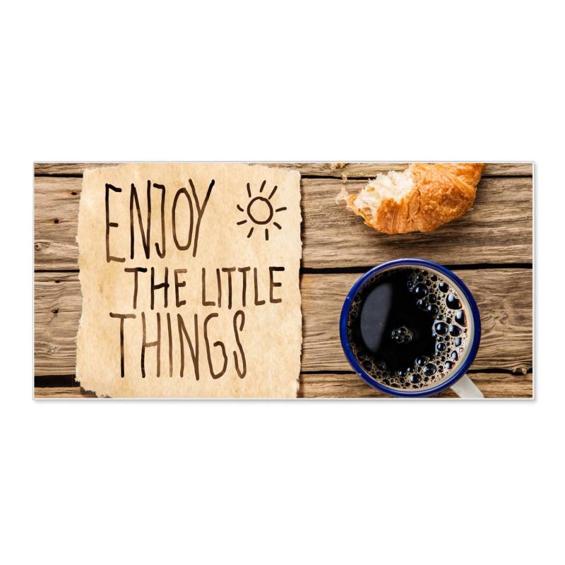 Banjado Magnettafel 78x37cm Magnetwand  Weiß Aus Metall Magnetpinnwand Pinnwand Inkl. 4 Magnete Motiv Happy Day von Banjado