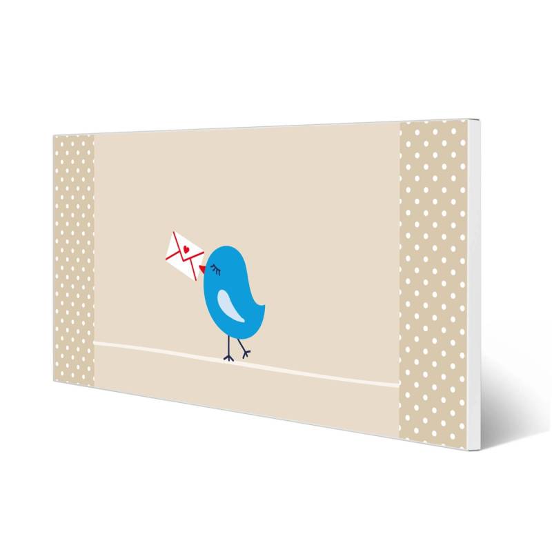 Banjado Magnettafel 78x37cm Magnetwand  Weiß Aus Metall Magnetpinnwand Pinnwand Inkl. 4 Magnete Motiv Liebesbrief von Banjado