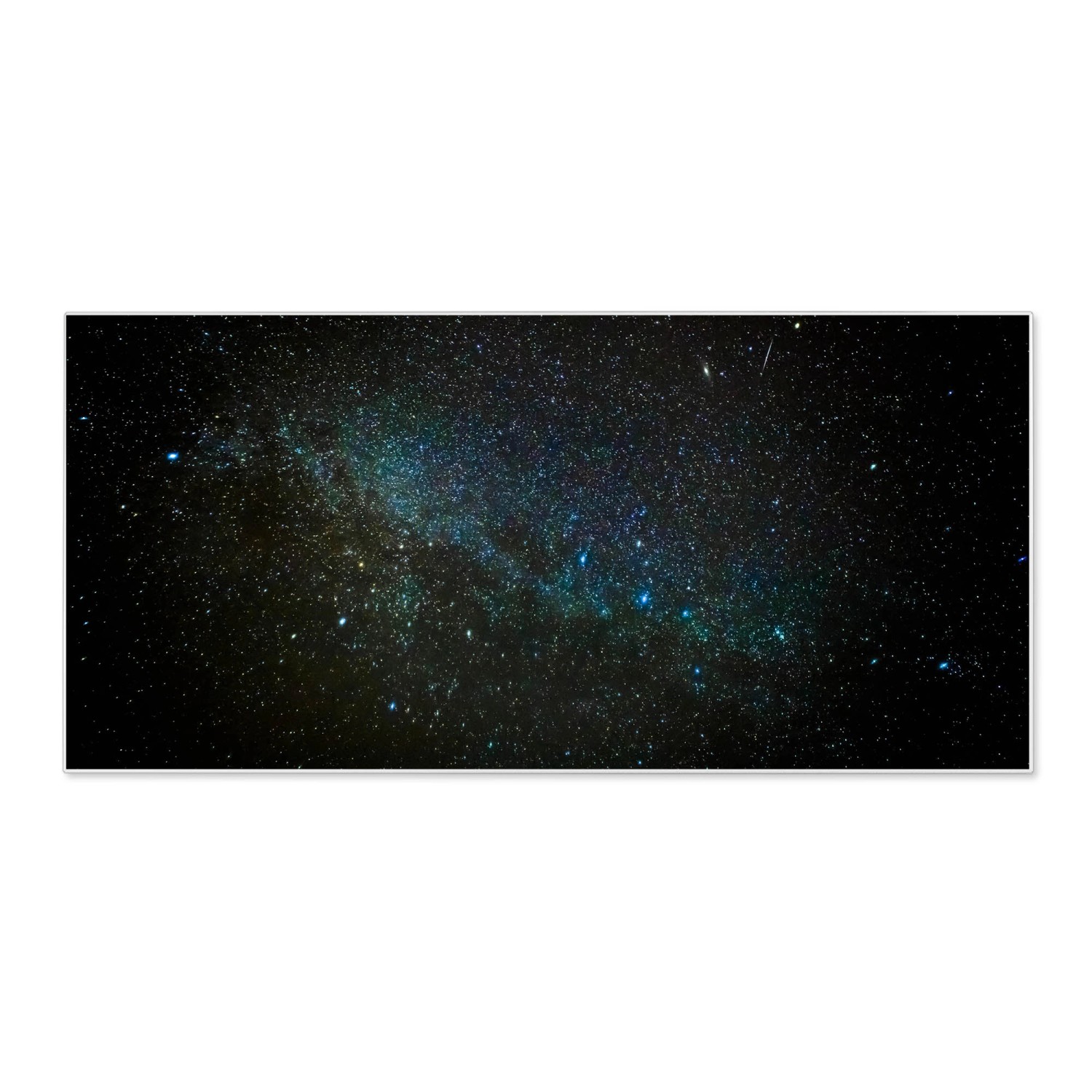 Banjado Magnettafel 78x37cm Magnetwand  Weiß Aus Metall Magnetpinnwand Pinnwand Inkl. 4 Magnete Motiv Nachthimmel von Banjado