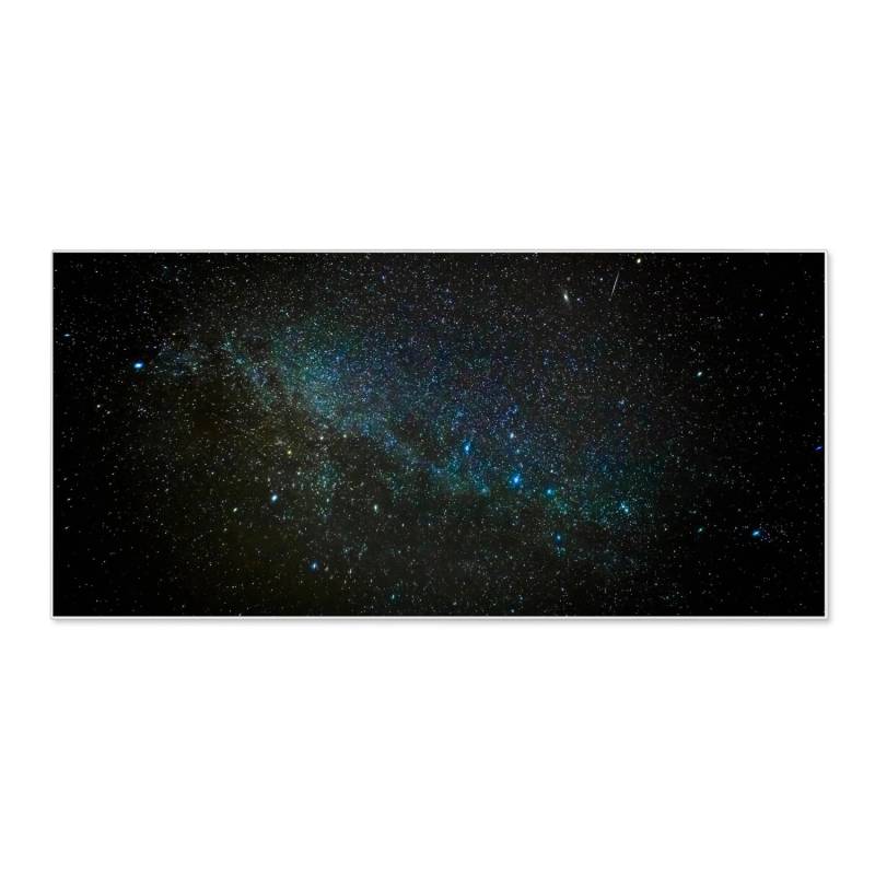 Banjado Magnettafel 78x37cm Magnetwand  Weiß Aus Metall Magnetpinnwand Pinnwand Inkl. 4 Magnete Motiv Nachthimmel von Banjado