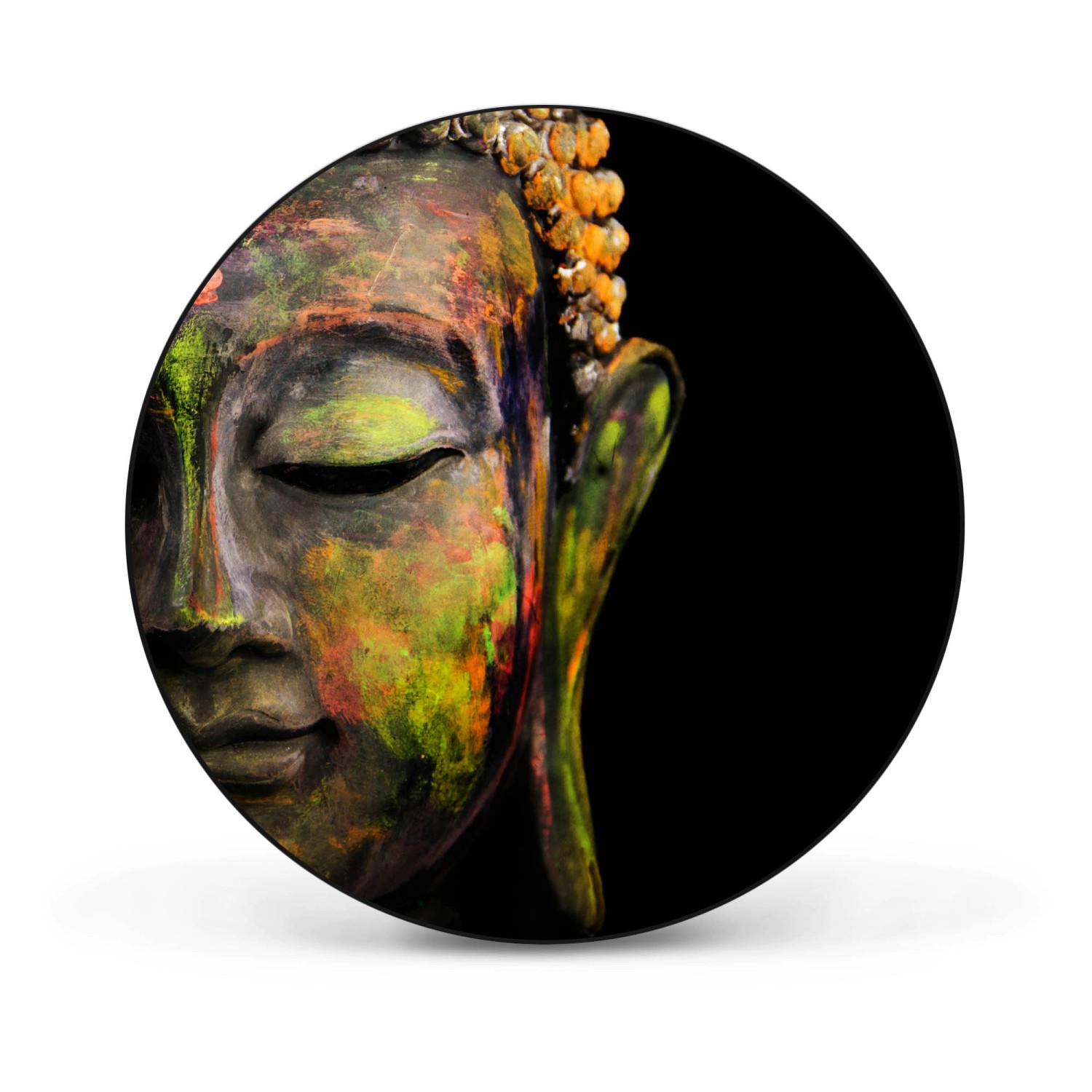 Banjado Magnettafel Rund Größe 47cm Magnetwand Schwarz Aus Metall Magnetpinnwand Pinnwand Motiv Bunter Buddha Banjado Magnettafel Rund Größe 47cm Magnetwand Schwarz Aus Metall Magnetpinnwand Pinnwand Motiv Bunter Buddha von Banjado