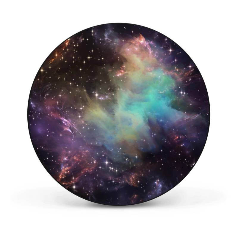 Banjado Magnettafel Rund Größe 47cm Magnetwand Schwarz Aus Metall Magnetpinnwand Pinnwand Motiv Im Weltall 2 von Banjado