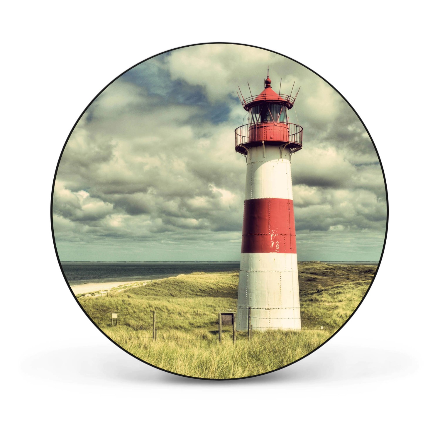 Banjado Magnettafel Rund Größe 47cm Magnetwand Schwarz Aus Metall Magnetpinnwand Pinnwand Motiv Leuchtturm Sylt Banjado Magnettafel Rund Größe 47cm Magnetwand Schwarz Aus Metall Magnetpinnwand Pinnwand Motiv Leuchtturm Sylt von Banjado