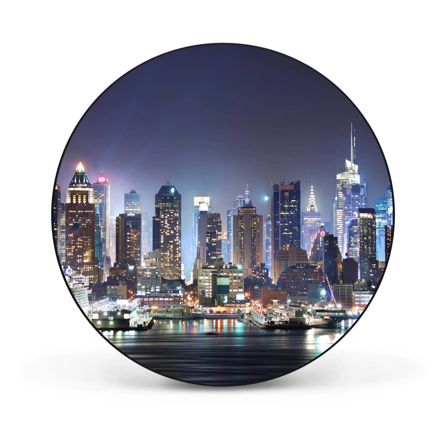 Banjado Magnettafel Rund Größe 47cm Magnetwand Schwarz Aus Metall Magnetpinnwand Pinnwand Motiv New York Banjado Magnettafel Rund Größe 47cm Magnetwand Schwarz Aus Metall Magnetpinnwand Pinnwand Motiv New York von Banjado