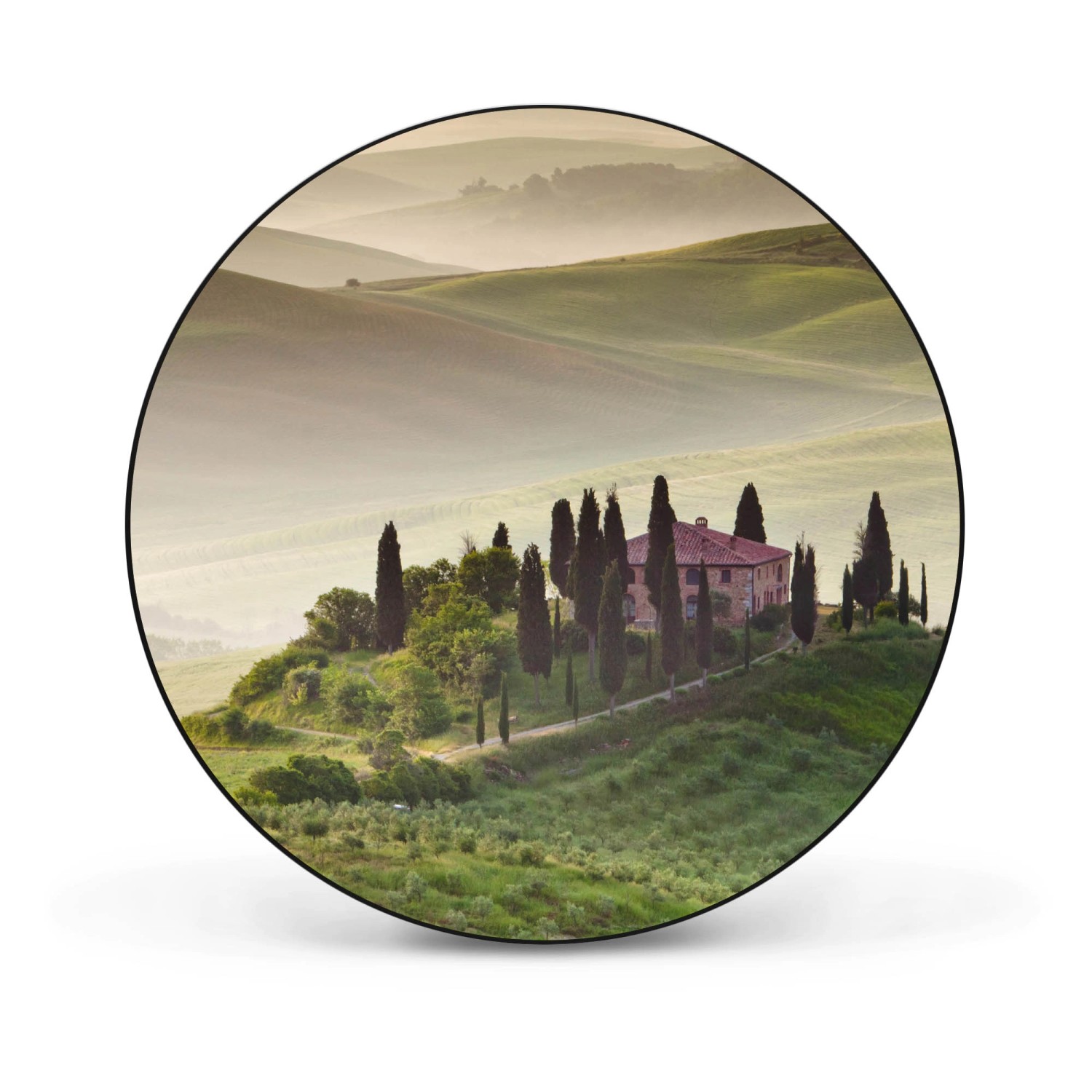Banjado Magnettafel Rund Größe 47cm Magnetwand Schwarz Aus Metall Magnetpinnwand Pinnwand Motiv Toscana Banjado Magnettafel Rund Größe 47cm Magnetwand Schwarz Aus Metall Magnetpinnwand Pinnwand Motiv Toscana von Banjado