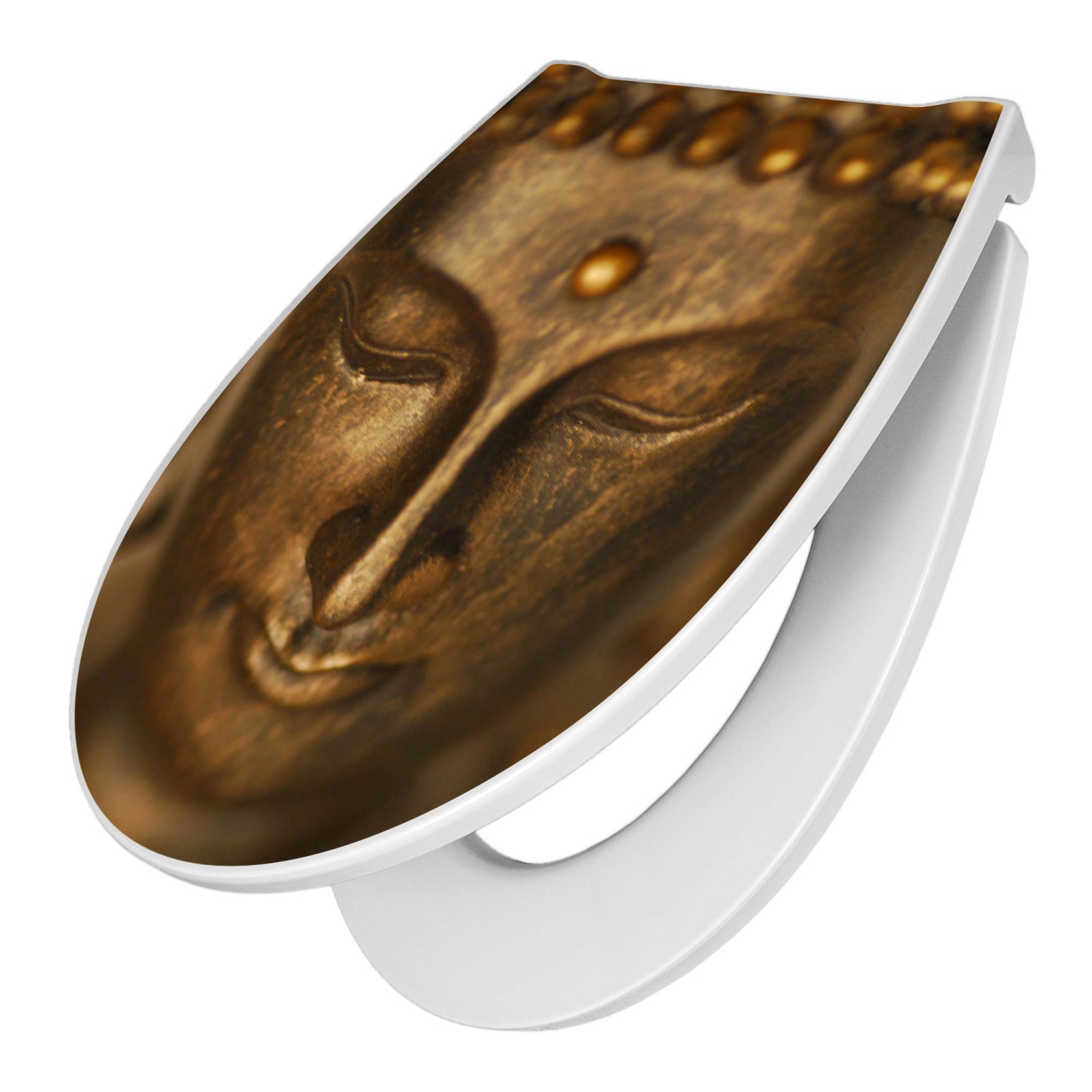 Banjado Premium Toilettendeckel Mit Absenkautomatik WC-Sitz Soft Close Hygienischer Klodeckel Duroplast Mit Motiv Buddha Gold Banjado Premium Toilettendeckel Mit Absenkautomatik WC-Sitz Soft Close Hygienischer Klodeckel Duroplast Mit Motiv Buddha Gold von Banjado