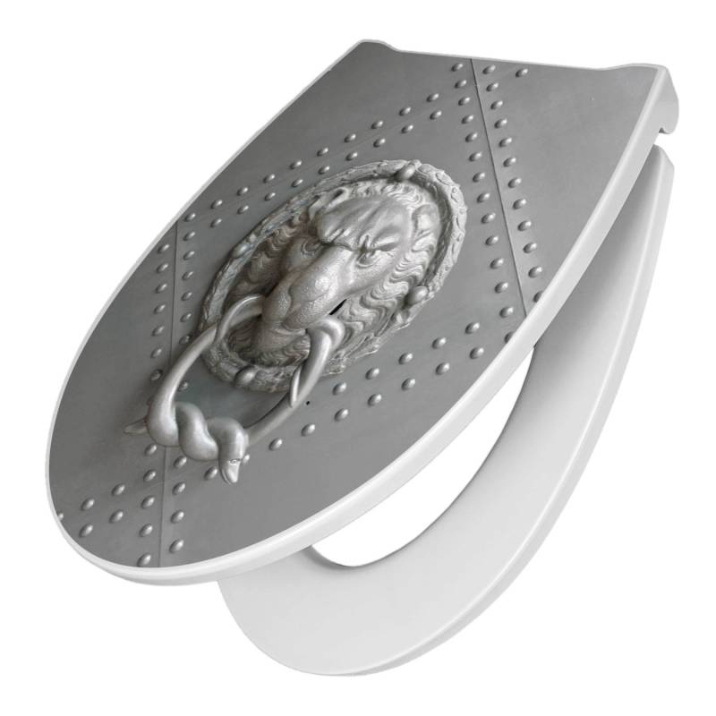 Banjado Premium Toilettendeckel Mit Absenkautomatik WC-Sitz Soft Close Hygienischer Klodeckel Duroplast Mit Motiv Eisentor von Banjado