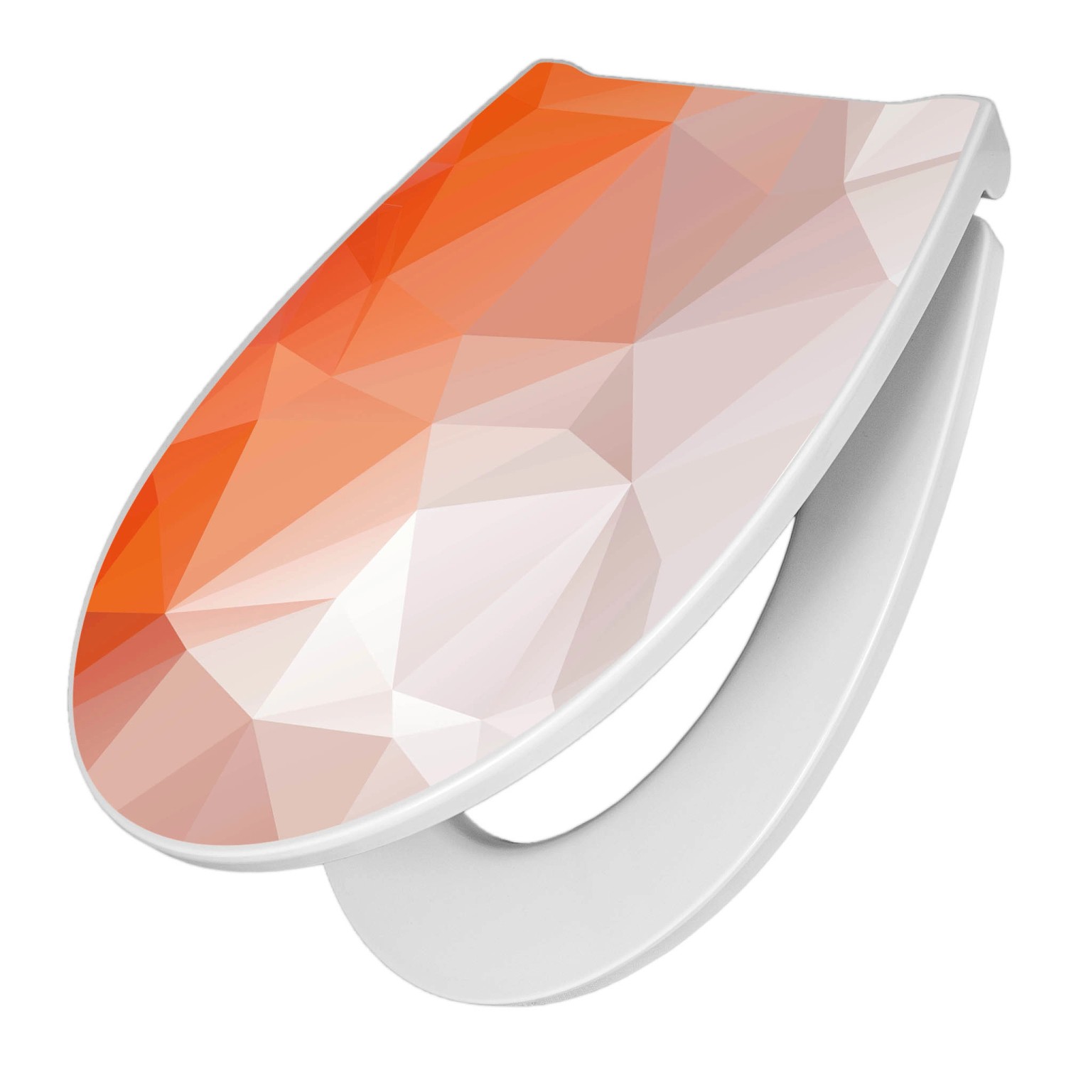 Banjado Premium Toilettendeckel Mit Absenkautomatik WC-Sitz Soft Close Hygienischer Klodeckel Duroplast Mit Motiv Orange Polygon Banjado Premium Toilettendeckel Mit Absenkautomatik WC-Sitz Soft Close Hygienischer Klodeckel Duroplast Mit Motiv Orange Polygon von Banjado