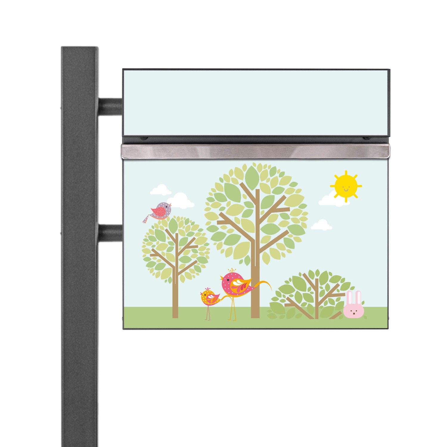 Banjado Standbriefkasten Anthrazit 45x120x16.5cm Groß Inkl. Montagematerial & 2 Schlüsseln Motiv Drei Bäume Banjado Standbriefkasten Anthrazit 45x120x16.5cm Groß Inkl. Montagematerial & 2 Schlüsseln Motiv Drei Bäume von Banjado