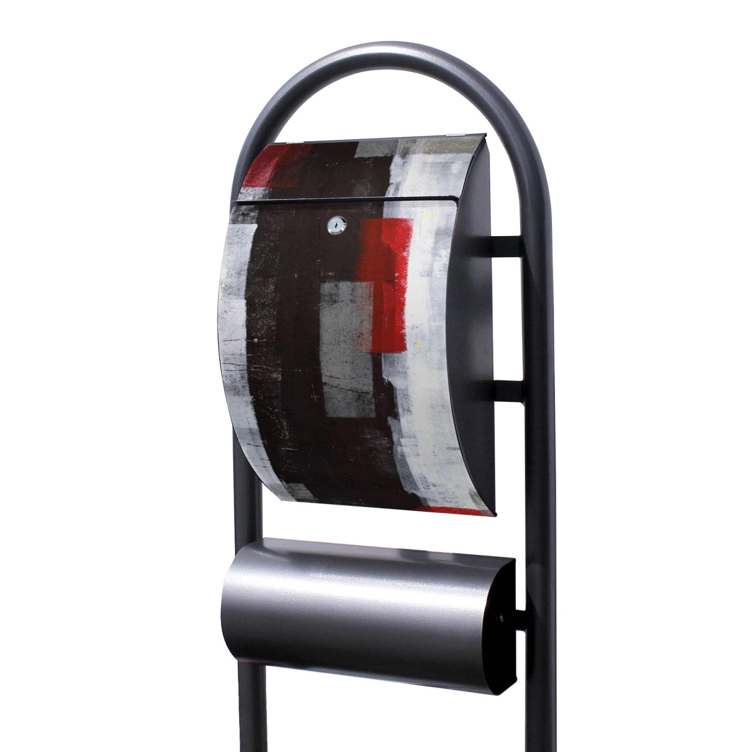 Banjado Standbriefkasten Hammerschlag Optik Größe 150x47x22cm Postkasten Freistehend Mit Zeitungsfach Motiv Abstrakt Rot Banjado Standbriefkasten Hammerschlag Optik Größe 150x47x22cm Postkasten Freistehend Mit Zeitungsfach Motiv Abstrakt Rot von Banjado