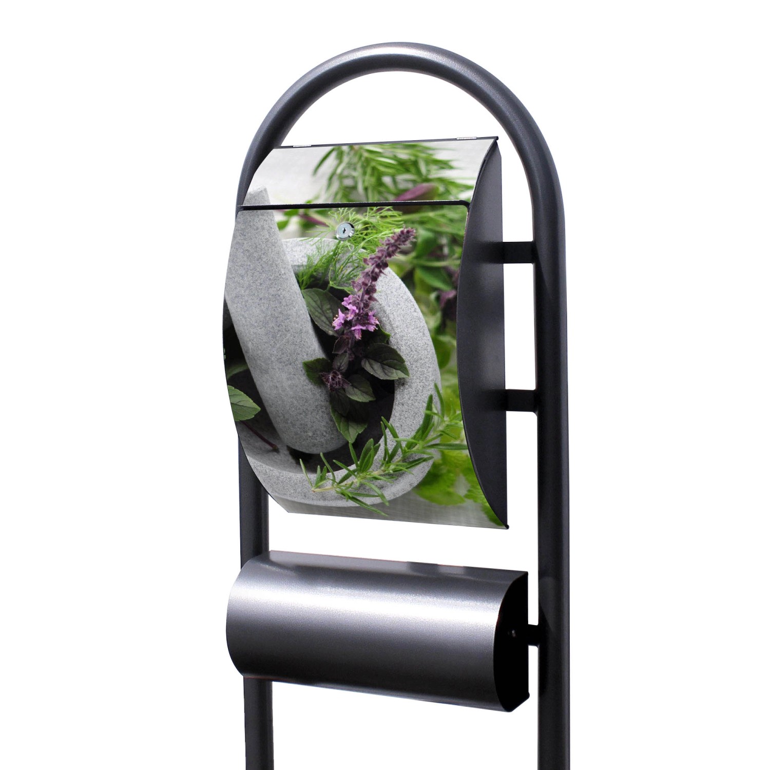 Banjado Standbriefkasten Hammerschlag Optik Größe 150x47x22cm Postkasten Freistehend Mit Zeitungsfach Motiv Kräuter Banjado Standbriefkasten Hammerschlag Optik Größe 150x47x22cm Postkasten Freistehend Mit Zeitungsfach Motiv Kräuter von Banjado