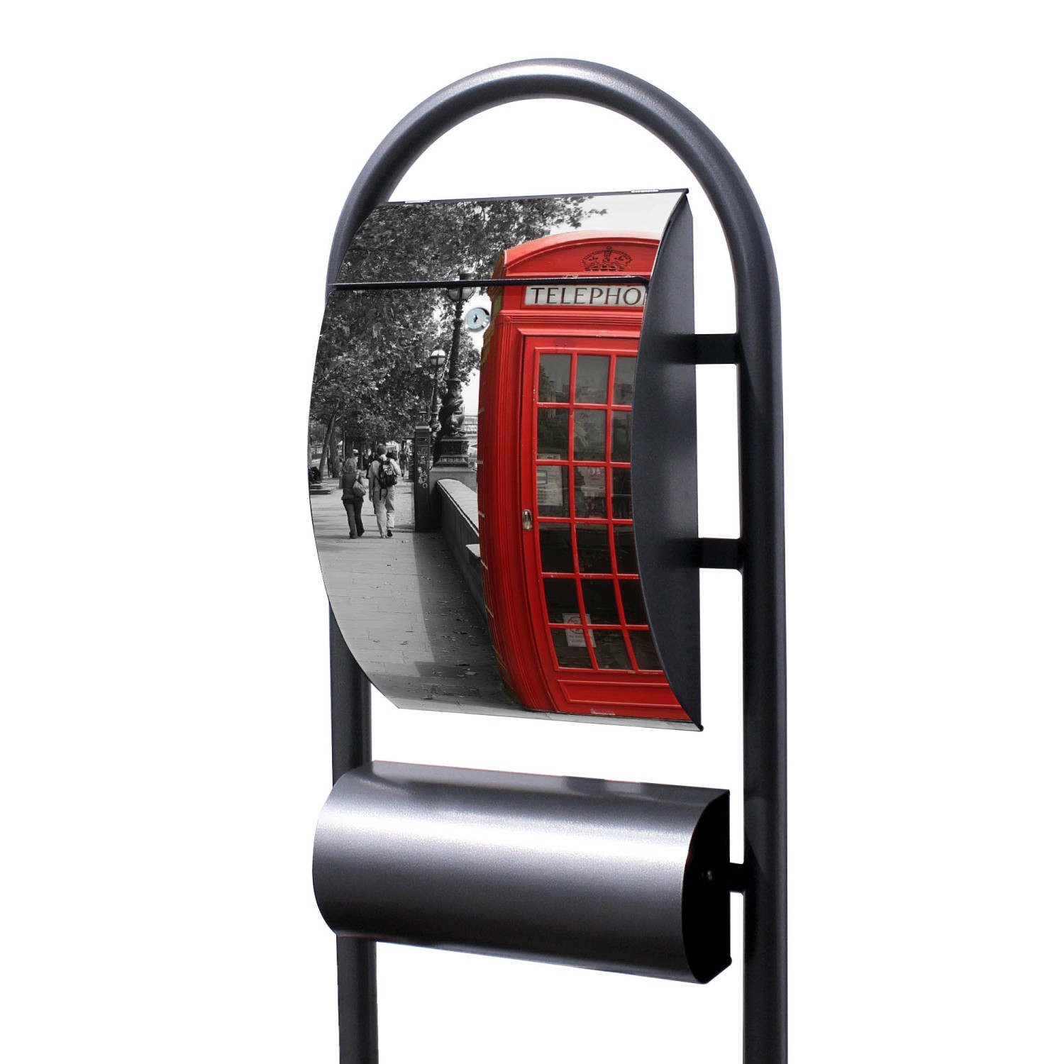 Banjado Standbriefkasten Hammerschlag Optik Größe 150x47x22cm Postkasten Freistehend Mit Zeitungsfach Motiv London Red Telephone Banjado Standbriefkasten Hammerschlag Optik Größe 150x47x22cm Postkasten Freistehend Mit Zeitungsfach Motiv London Red Telephone von Banjado