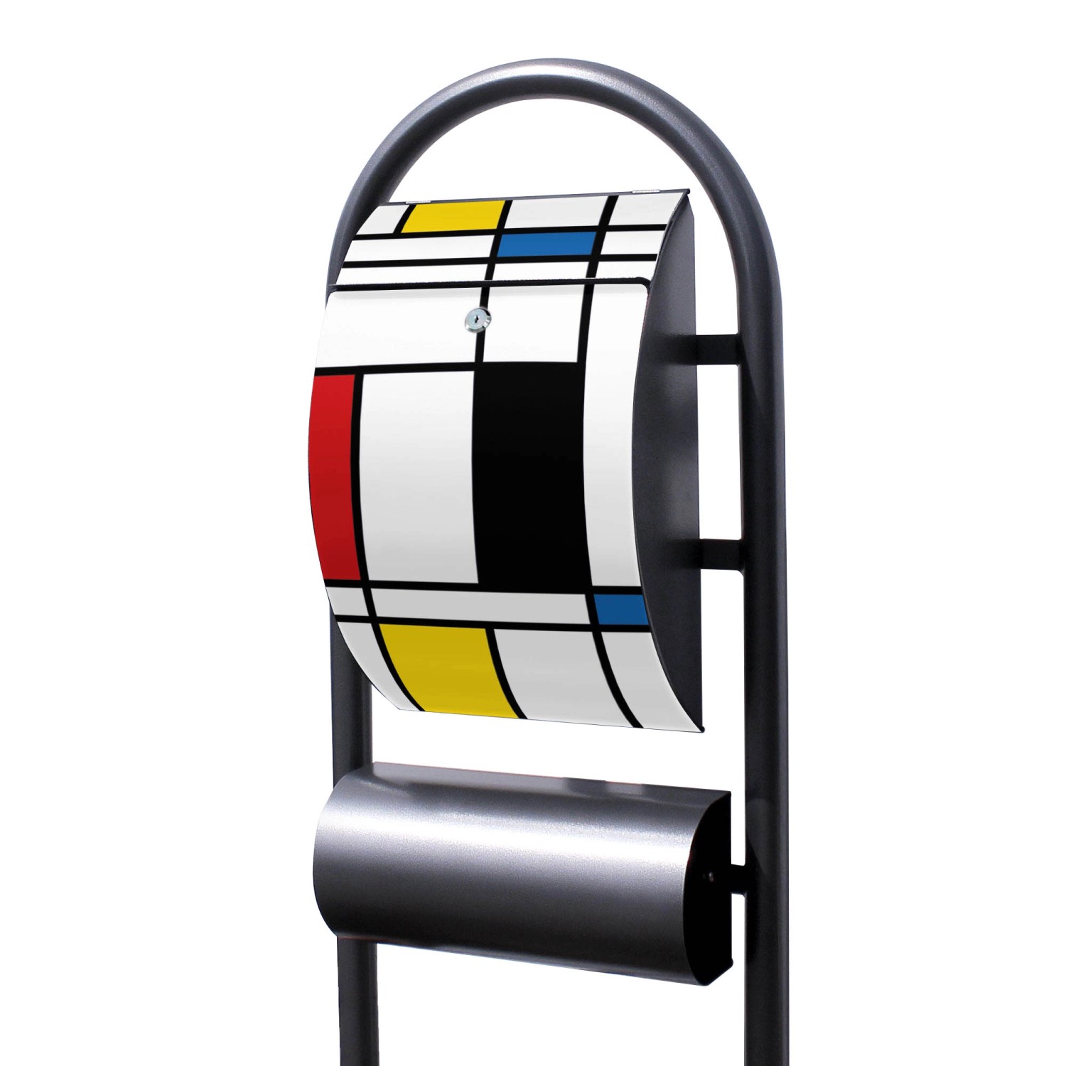 Banjado Standbriefkasten Hammerschlag Optik Größe 150x47x22cm Postkasten Freistehend Mit Zeitungsfach Motiv Rot Gelb Blau Banjado Standbriefkasten Hammerschlag Optik Größe 150x47x22cm Postkasten Freistehend Mit Zeitungsfach Motiv Rot Gelb Blau von Banjado
