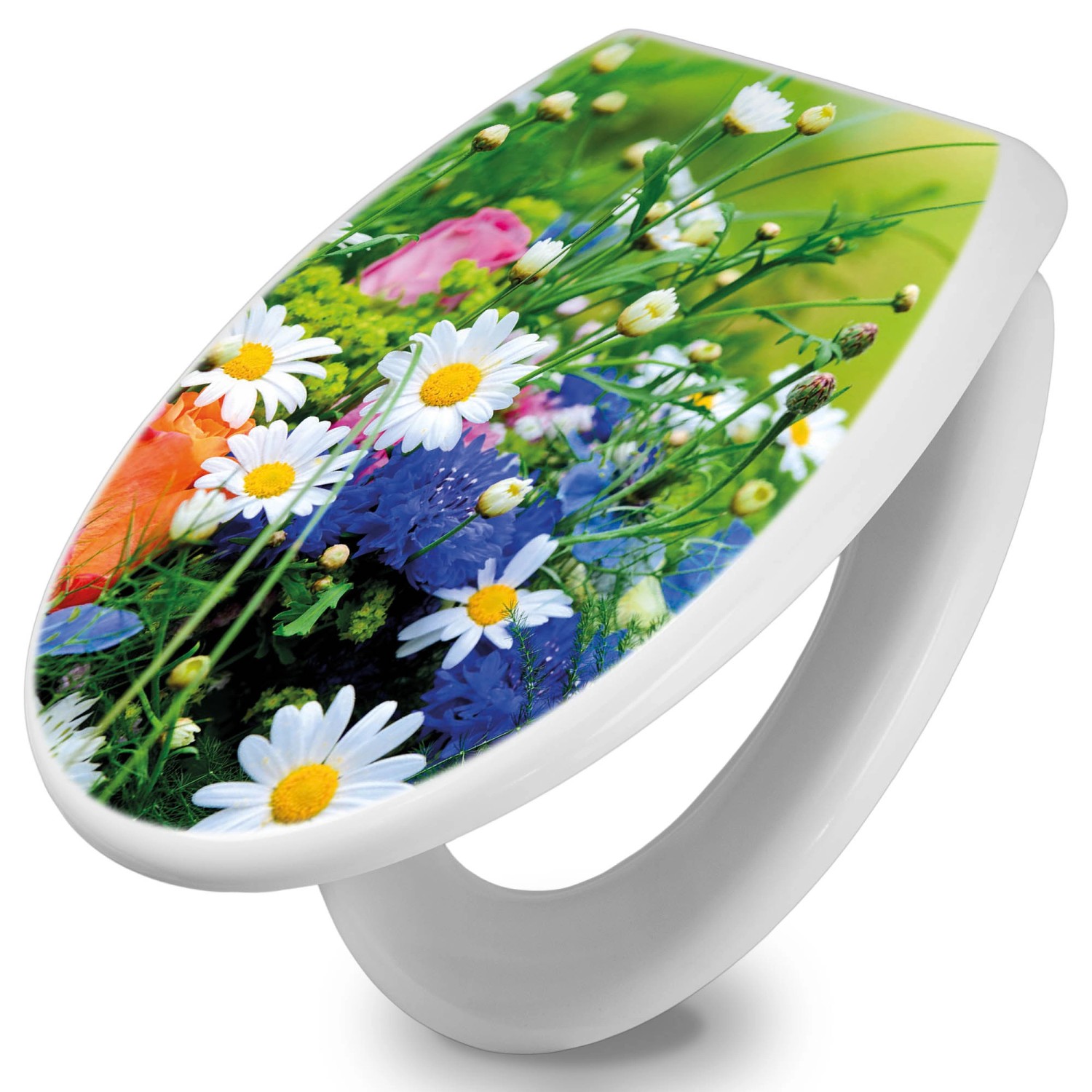 Banjado Toilettendeckel Mit Absenkautomatik WC-Sitz Soft Close Weiß Hygienischer Duroplast Leichte Montage Mit Motiv Blumenstrauß Banjado Toilettendeckel Mit Absenkautomatik WC-Sitz Soft Close Weiß Hygienischer Duroplast Leichte Montage Mit Motiv Blumenstrauß von Banjado
