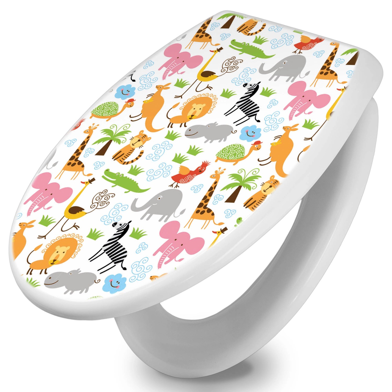 Banjado Toilettendeckel Mit Absenkautomatik WC-Sitz Soft Close Weiß Hygienischer Duroplast Leichte Montage Mit Motiv Fröhliche Tiere Banjado Toilettendeckel Mit Absenkautomatik WC-Sitz Soft Close Weiß Hygienischer Duroplast Leichte Montage Mit Motiv Fröhliche Tiere von Banjado