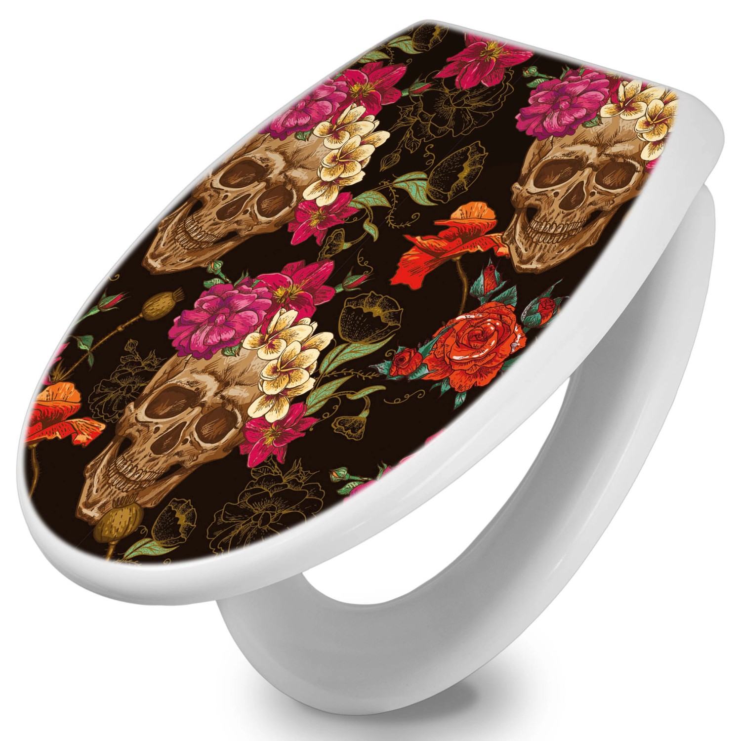 Banjado Toilettendeckel Mit Absenkautomatik WC-Sitz Soft Close Weiß Hygienischer Duroplast Leichte Montage Mit Motiv Los Dias De Muertos Banjado Toilettendeckel Mit Absenkautomatik WC-Sitz Soft Close Weiß Hygienischer Duroplast Leichte Montage Mit Motiv Los Dias De Muertos von Banjado