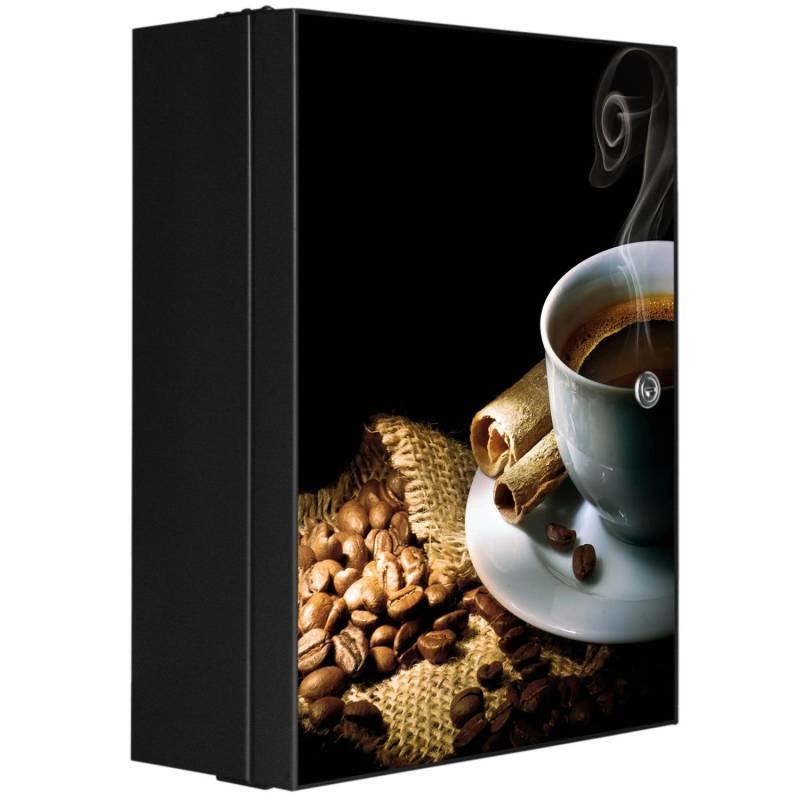Banjado XXL Medizinschrank Abschliessbar 35x46x15cm Arzneischrank Anthrazit Aus Metall Front Mit Motiv Hot Coffee Banjado XXL Medizinschrank Abschliessbar 35x46x15cm Arzneischrank Anthrazit Aus Metall Front Mit Motiv Hot Coffee von Banjado