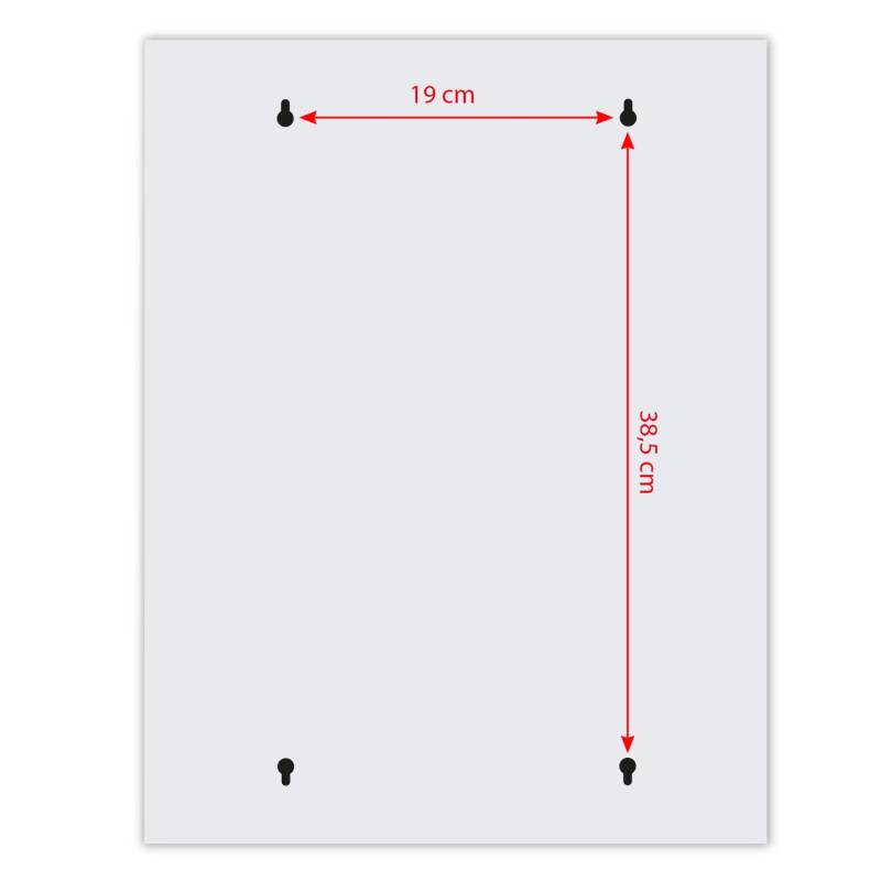 Banjado XXL Medizinschrank Abschliessbar 35x46x15cm Arzneischrank Weiß Aus Metall Mit Motiv Tau Auf Zweigen von Banjado