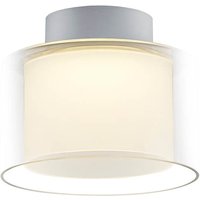 Bankamp Leuchten Grand LED Deckenleuchte, Ø: 20 cm, Abverkaufsware Alu eloxiert, Schirm: Kristallglas klar von Bankamp Leuchten
