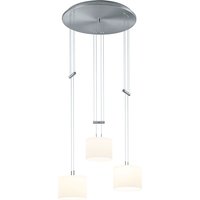 Bankamp Leuchten Grazia LED Pendelleuchte, 3-flg., mit Rondell Nickel matt / Chrom von Bankamp Leuchten