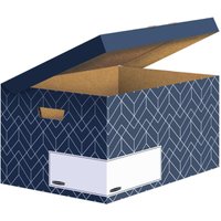 5 Bankers Box Archivboxen Bankers Box Décor Serie mitternachtsblau/weiß 36,7 x 57,0 x 29,5 cm von Bankers Box