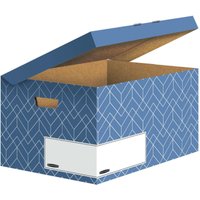 5 Bankers Box Archivboxen Bankers Box Décor Serie schieferblau/weiß 36,7 x 57,0 x 29,5 cm von Bankers Box