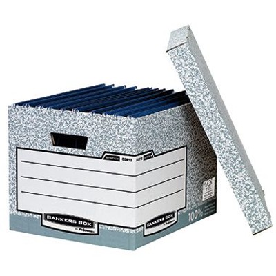 Archivbox System 00810-FFEU grau/weiß von Bankers Box