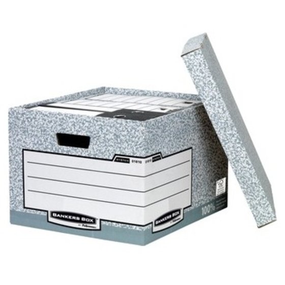 Bankers Box - Aufbewahrungsbox, groß, grau, 01810-FFEU von Bankers Box