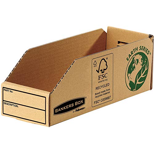 Bankers Box 07353EU Earth Series, Kleinteilebox, 98 mm, 50 Stück, braun von BANKERS BOX