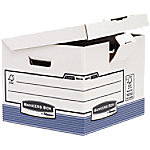 Bankers Box System Archivbox mit Klappdeckel FastFold Besonders stabil FSC Blau 293 (H) x 370 (B) x 350 (T) mm 10 Stück von Bankers Box
