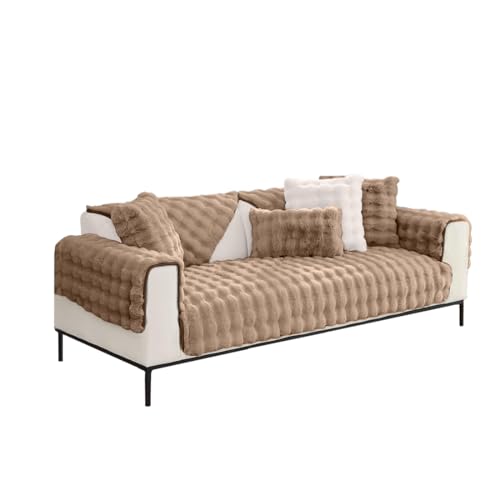 BankhoesDiscounter.nl Couch überzug Sofa Cover 1/2/3/4 SITZER - Sofaüberwurf Extra Sanft Sofaüberwürfe - Sofa Bezug Sofaschoner - Sofadecken für Sitzfläche (Bruin, 70x70cm) von BankhoesDiscounter.nl